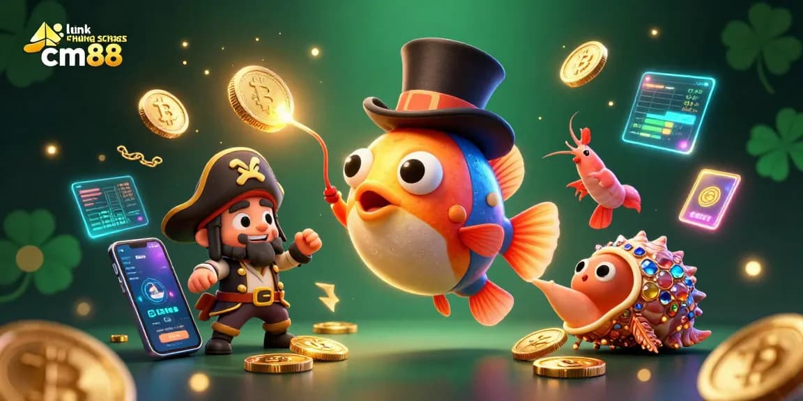 Attract golden coins effortlessly with link không chặn cm88 in this vibrant casino-themed illustration.