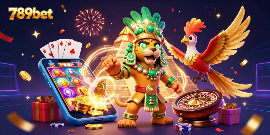 Trải nghiệm cá cược sống động cùng 789bet với hình ảnh lễ hội sòng bạc đầy màu sắc.