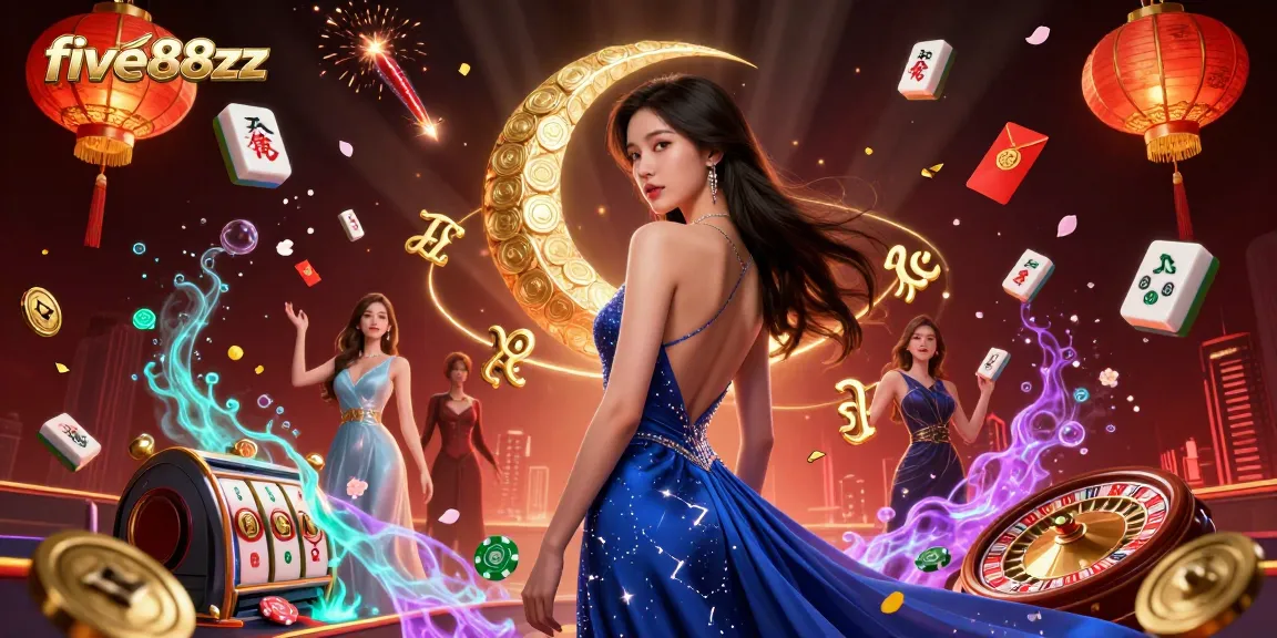 Engage with exciting casino games at five88zz, featuring elegant design and vibrant gaming elements.