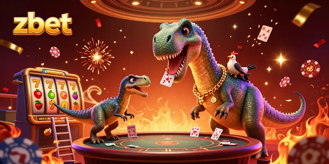 Experience thrilling play at zbet with a vibrant 3D casino scene showcasing poker action and celebration.