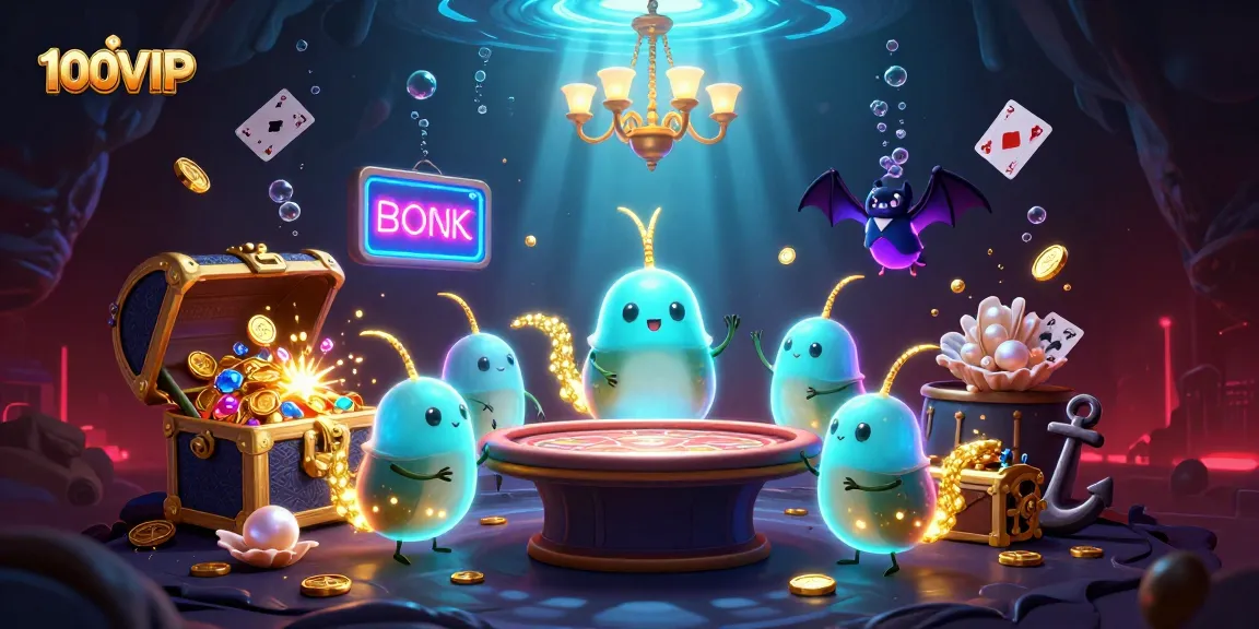 100VIP casino scene lit by glowworms creates an enchanting atmosphere for gambling.
