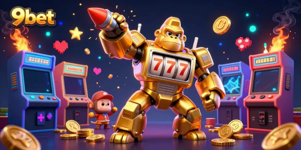 Experience thrilling gameplay at 9bet with a dynamic golden gorilla mech transforming the online casino space.