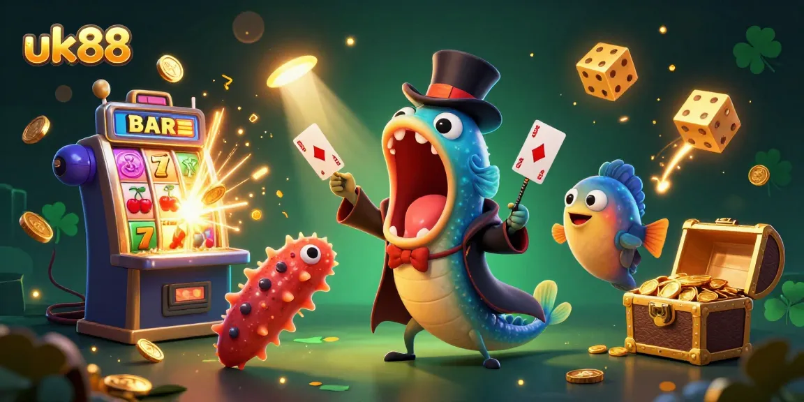 Experience thrilling slots at uk88 with animated characters and dynamic casino elements.